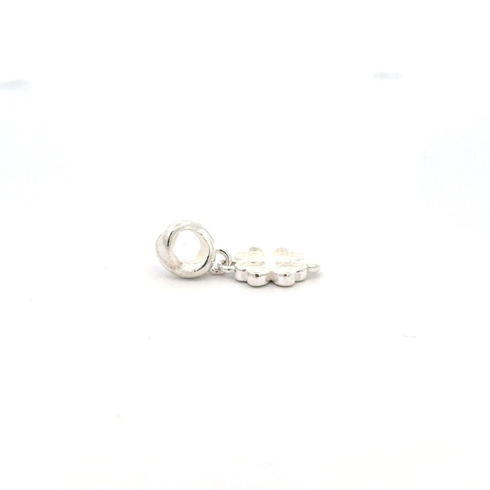 925 Sterling Silver Charm Flower Clover For Charm Bracelet Necklace - Picture 5 of 8